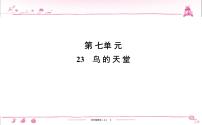 2021学年第七单元23 鸟的天堂习题ppt课件