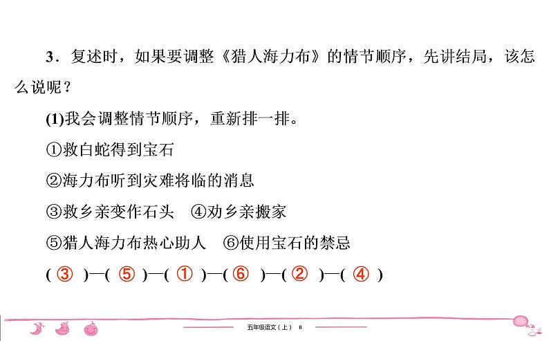 五年级上册部编版语文习题课件 第3单元 口语交际•习作•语文园地三第4页