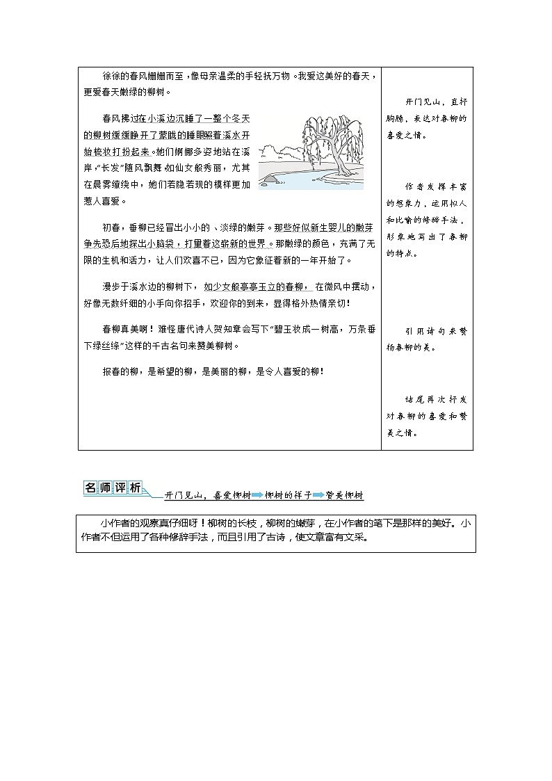 三年级下册语文同步作文 第一单元  优秀作文+名师点评第3页