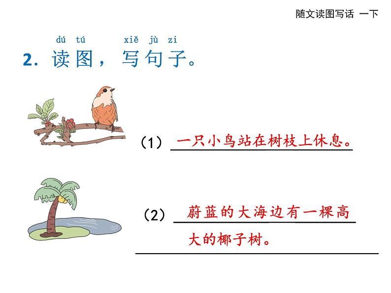 统编版语文一年级下册习作专项提升训练：片段训练   课件（14张）04