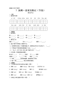 人教部编版六年级下册7* 汤姆·索亚历险记（节选）课后测评