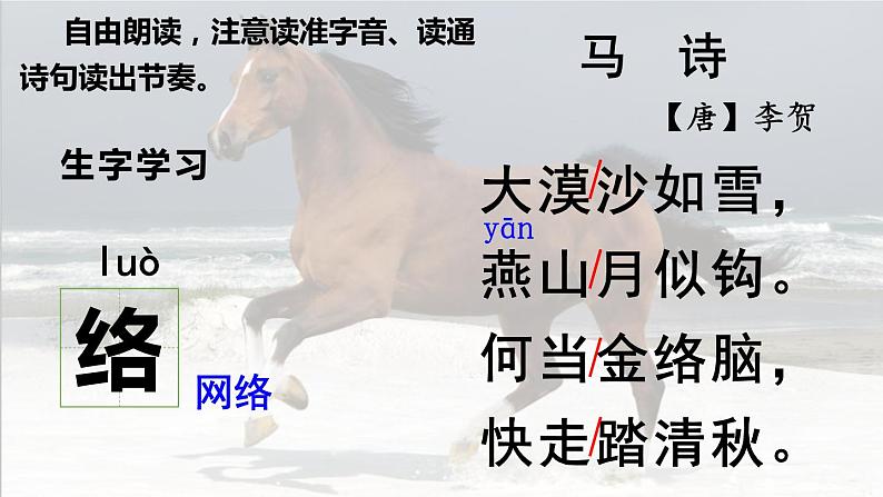 六年级下册语文课件（含音频）-第10课 古诗三首 《马诗》-人教部编版05