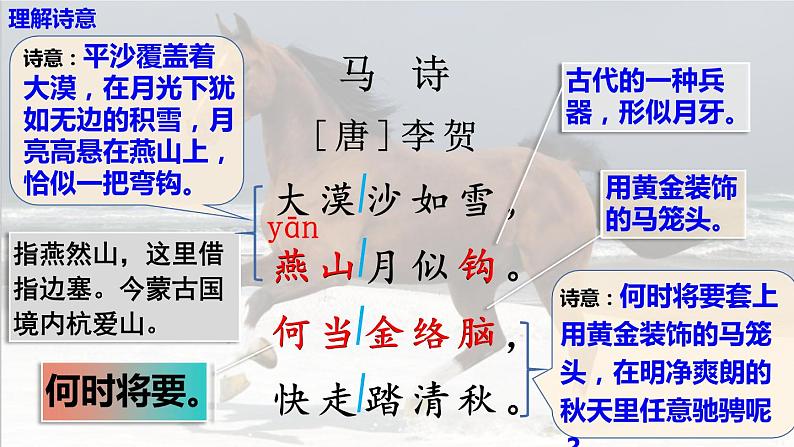 六年级下册语文课件（含音频）-第10课 古诗三首 《马诗》-人教部编版06