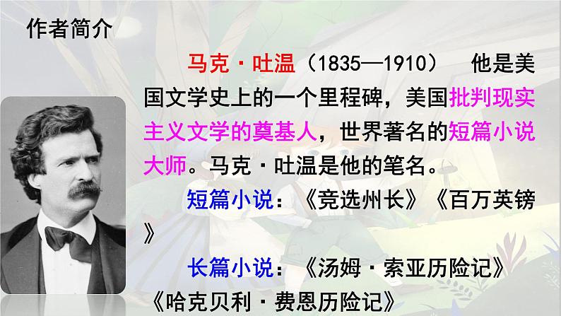 六年级下册语文课件（含音频）-第7课《汤姆索亚历险记（节选）》-人教部编版03