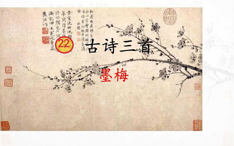 人教版（部编版四五制）小学语文四年级下册  21.古诗三首 墨梅  课件第1页