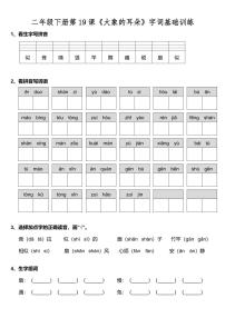 小学语文19 大象的耳朵测试题