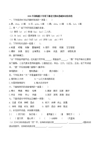 【期末基础】2021年部编版语文六年级下册期末基础知识加强检测卷（含答案）