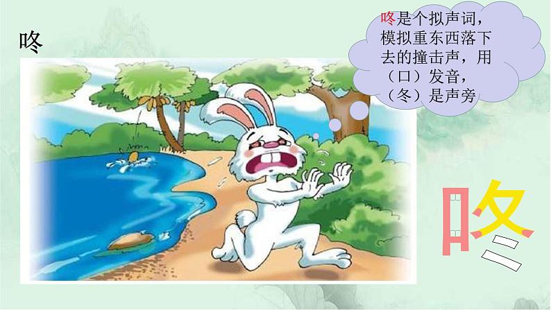 课文20 咕咚 趣味识字 生字教学课件PPT02