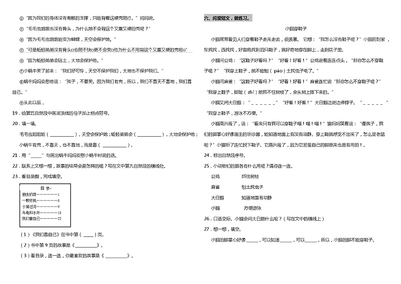 二年级下册语文试题---期末专题—阅读理解（一）  统编版（含答案）第3页