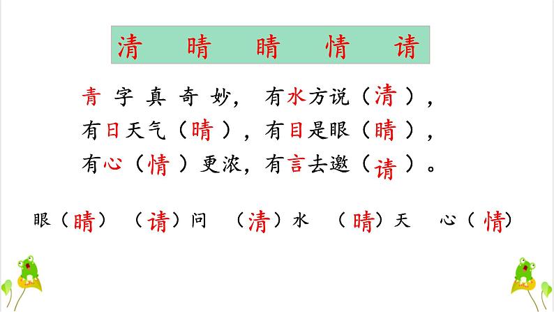 部编版语文一年级下册 3 小青蛙课件PPT第5页