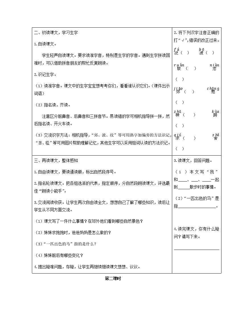 03.一匹出色的马（匹配新教材）教案02
