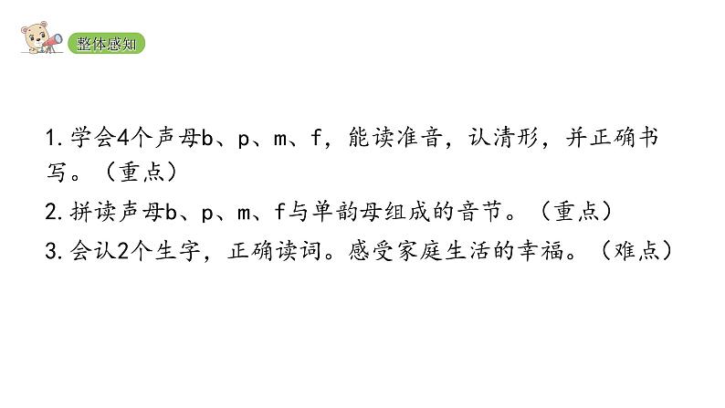 2022年部编语文一年级上册课件3 b p m f第3页