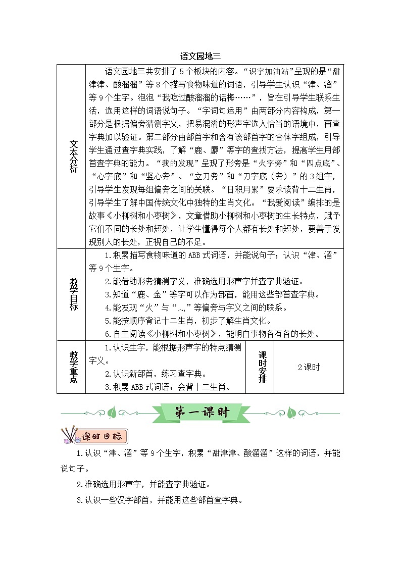 2022年部编版2年级下册课件+教案+素材语文园地三01