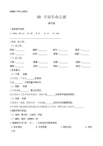 小学语文人教部编版六年级上册11 宇宙生命之谜精练