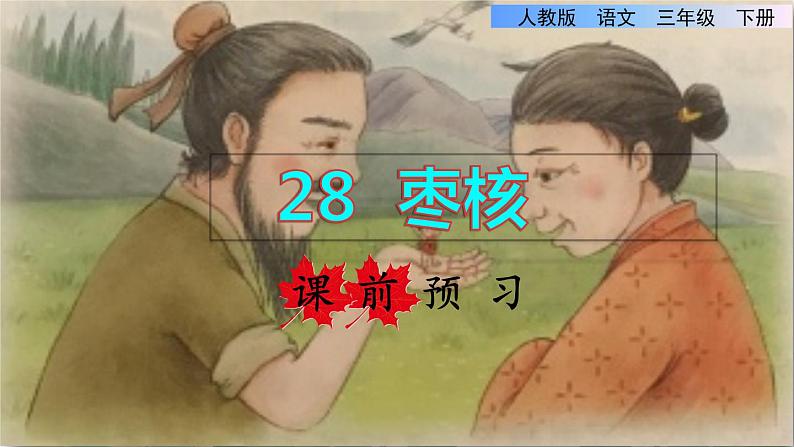 28  枣核课前预习课件第1页