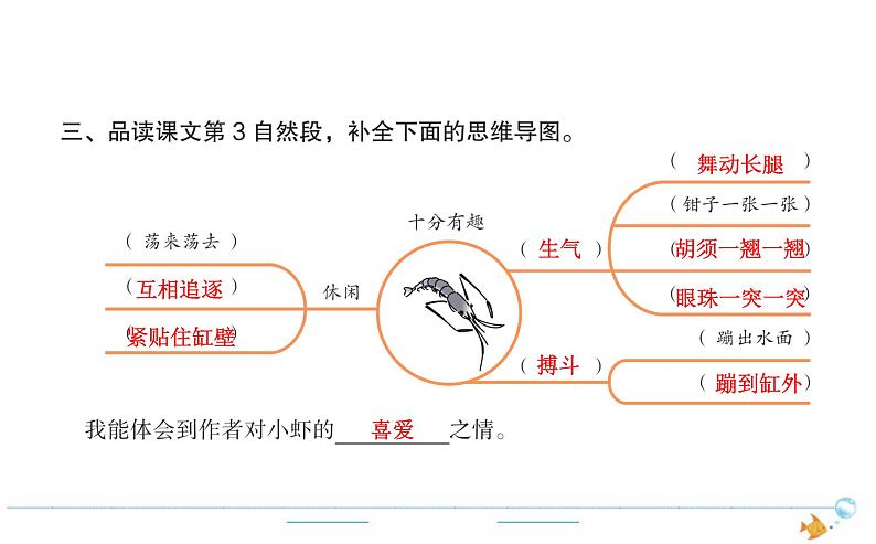 3年级语文下R  四   15小虾作业课件02