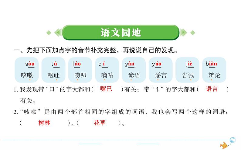 3年级语文下R  八   语文园地作业课件第1页