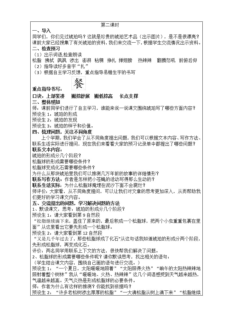 5琥珀教学设计第2页