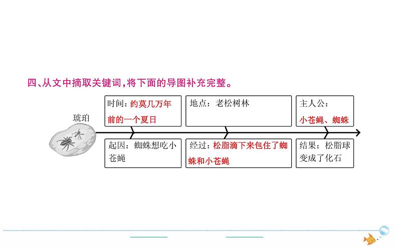 4年级语文下R  第二单元  5　琥珀作业课件第4页