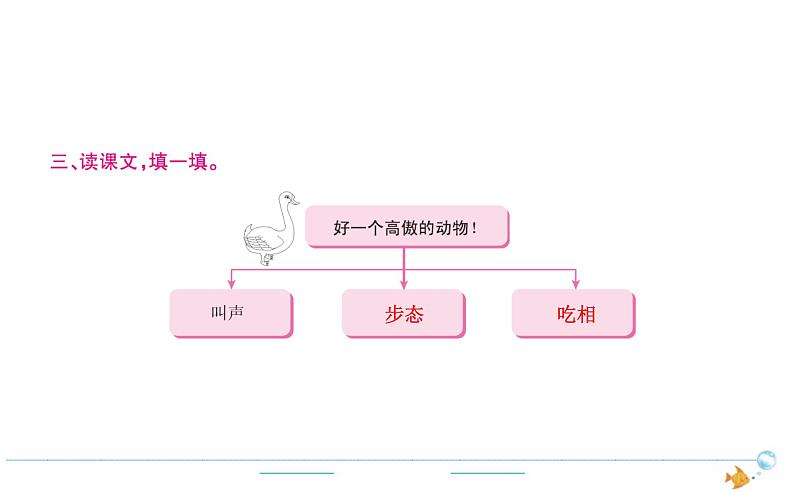 4年级语文下R  第四单元 15　白鹅作业课件第3页