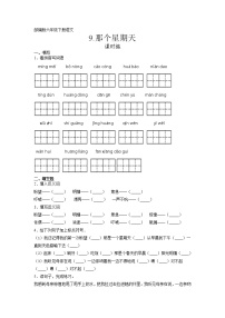 语文六年级下册9 那个星期天课后练习题