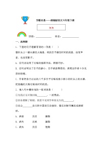 小学语文人教部编版六年级下册第三单元8 匆匆课时作业