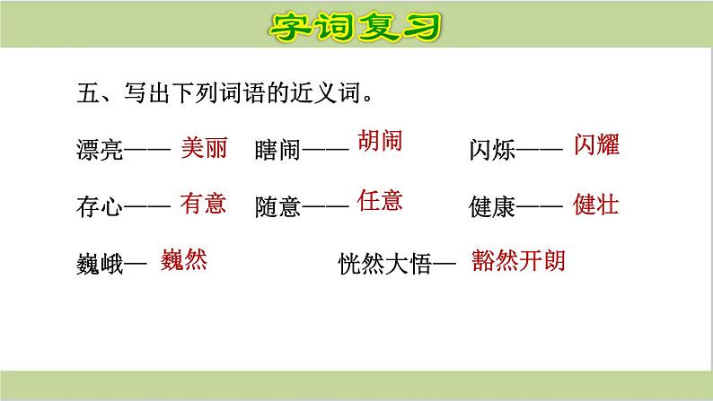 部编版五年级语文下册《期末总复习课件》第8页