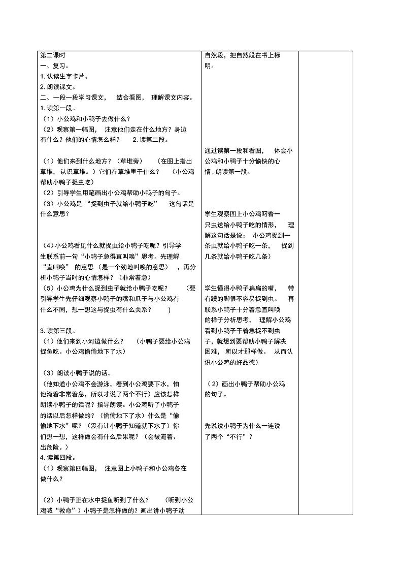 第5课《小公鸡和小鸭子》(导学案)02