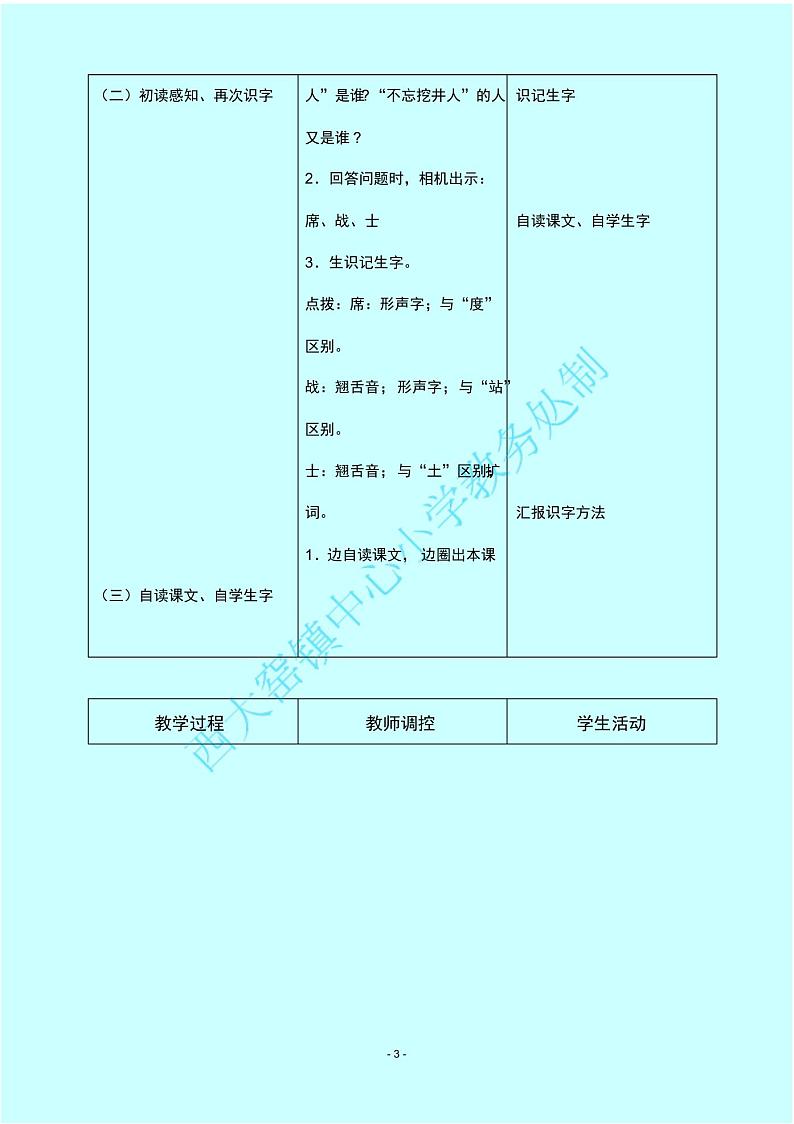 吃水不忘挖井人导学案03