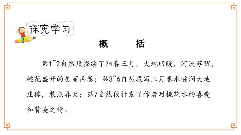 小學語文人教部編版四年級下冊4三月桃花水備課課件ppt