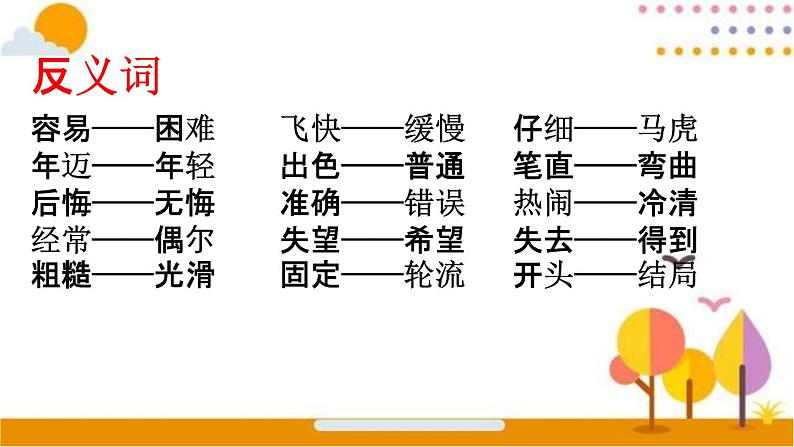 人教部编版二年级语文下册《词语 专项复习》教学课件PPT小学优秀课件第7页