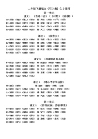 部编版二年级下册语文素材-《写字表》生字组词 ∣人教（部编版）练习题