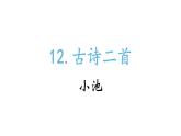 部编版小学语文一年级12 古诗两首 小池课件（19张PPT）