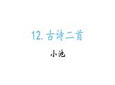 部编版小学语文一年级12 古诗两首 小池课件（19张PPT）