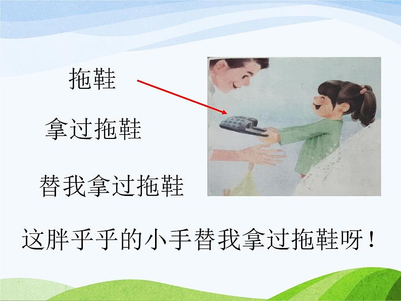 部编版小学语文一年级《语文园地三： 日积月累+和大人一起读：胖乎乎的小手》课件第7页