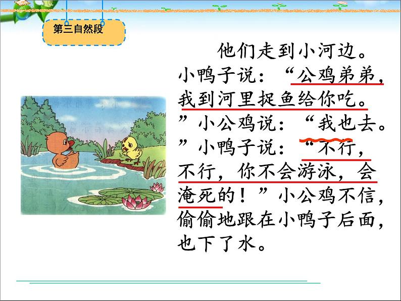 部编版小学语文一年级部编版语文一年级下册5小公鸡和小鸭子课件PPT第4页