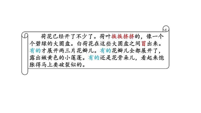 部编版三年级下册语文第一单元3荷花课件PPT第7页