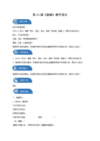 人教部编版三年级下册14 蜜蜂教案