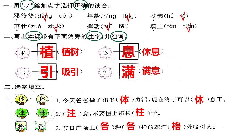 《4.邓小平爷爷植树》练习题课件PPT第2页