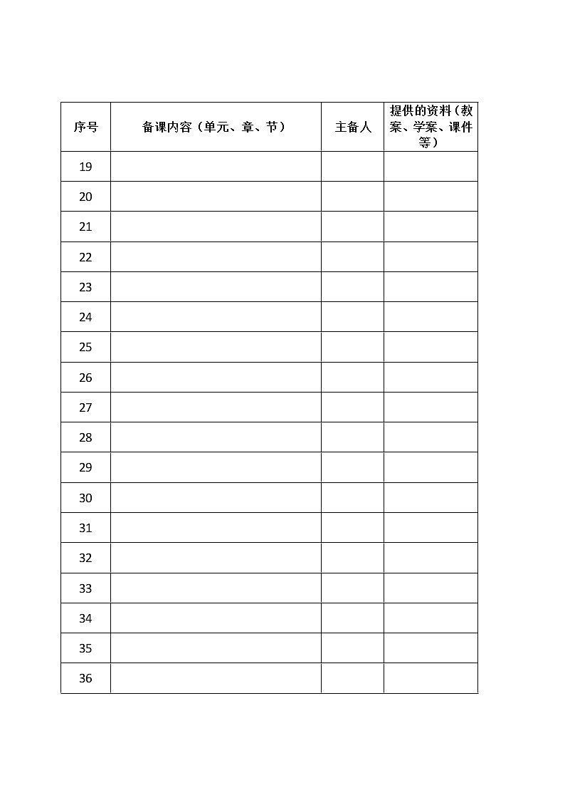 语文集体备课表第2页