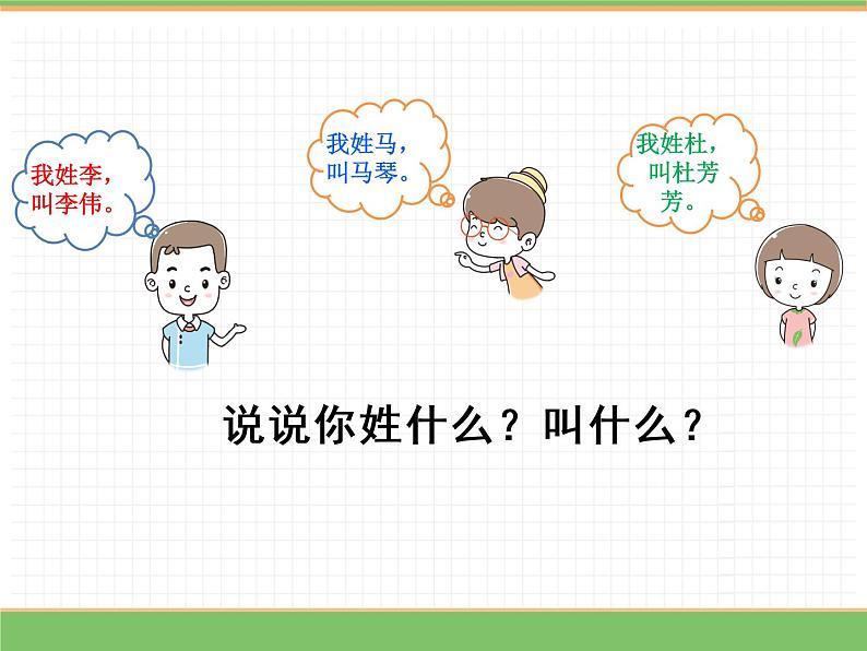 人教版语文一年级下册 第一单元 识字2   姓氏歌课件PPT03