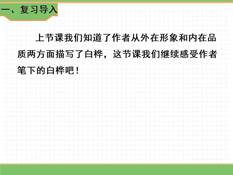 人教版语文四年级下册 第三单元 11 白桦 第二课时课件PPT第2页