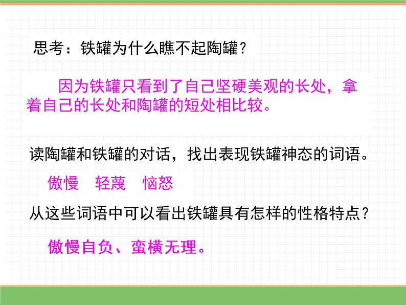 人教版语文三年级下册 第二单元 6 陶罐和铁罐 第二课时课件PPT第6页