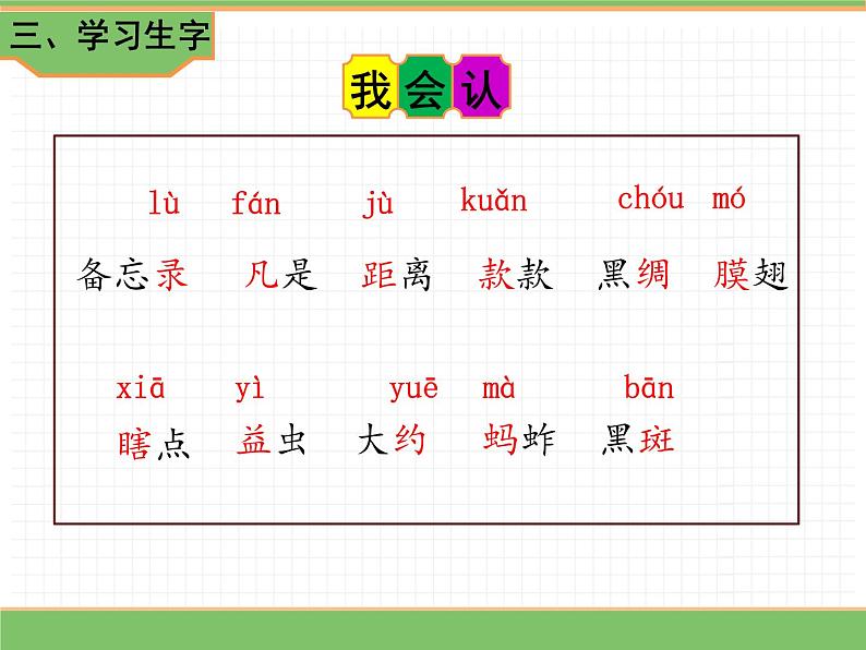 人教版语文三年级下册 第一单元 4 昆虫备忘录课件PPT第6页