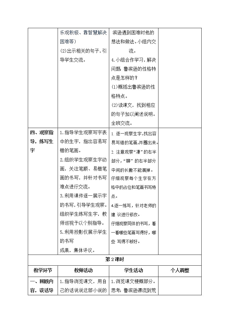 部编版六年级语文下册  第二单元导学案03