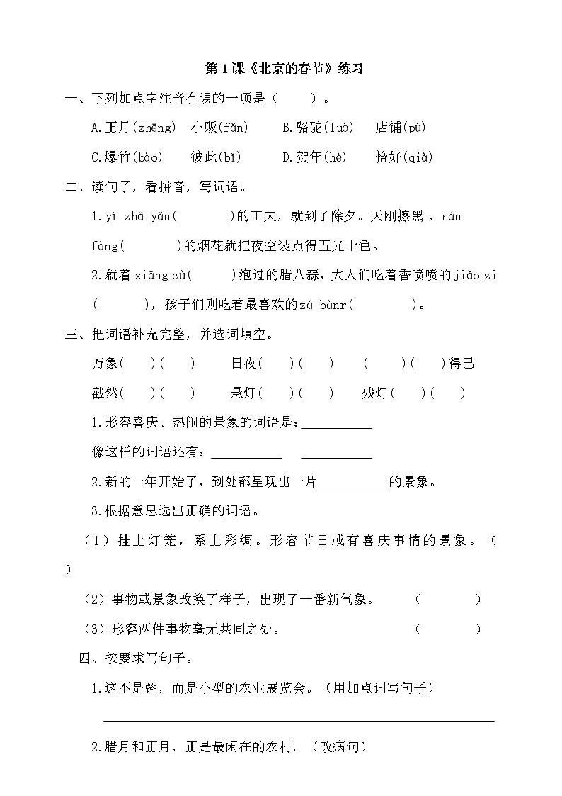 1.北京的春节（课件+教案+练习）01