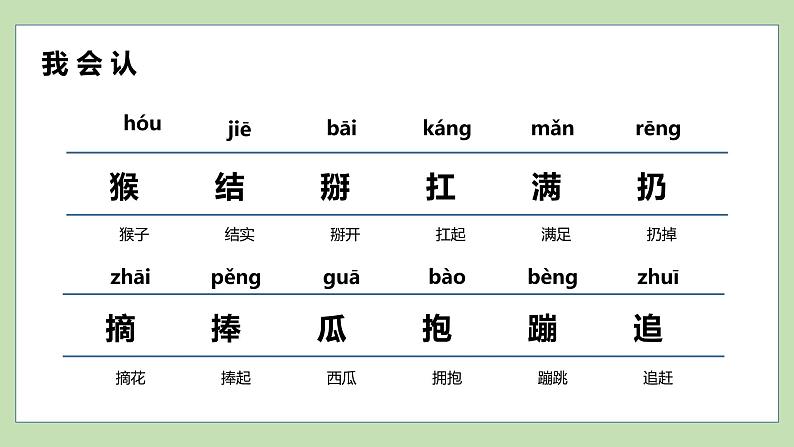 人教部编版一年级下册课文小猴子下山同步备课ppt课件第8页