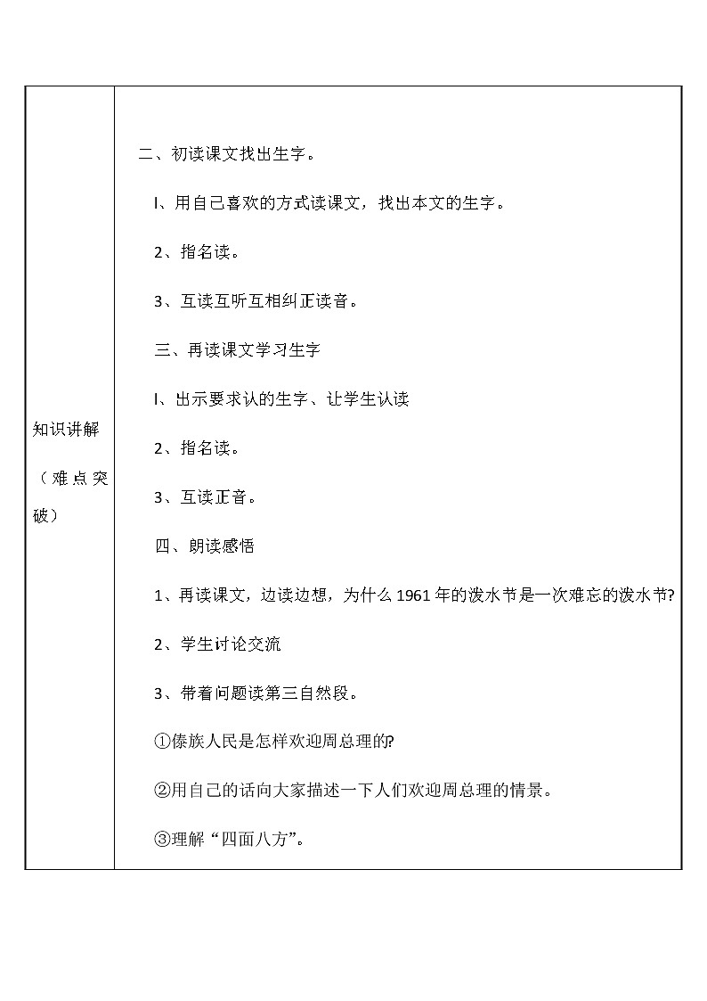 部编版语文二年级上册 17 难忘的泼水节(3)（教案）02