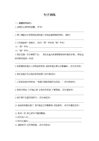 六年级下册语文试题  期末复习 句子训练  部编版（含答案）