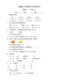 小学语文人教部编版一年级下册课文 13 一个接一个优秀课后测评